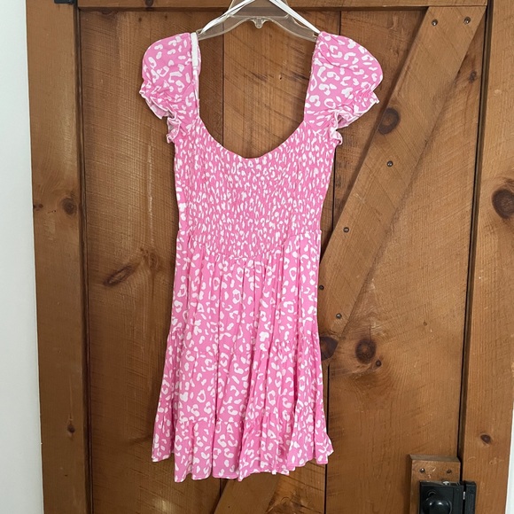 Pink leopard “that’s so fetch” mini dress - Picture 3 of 3